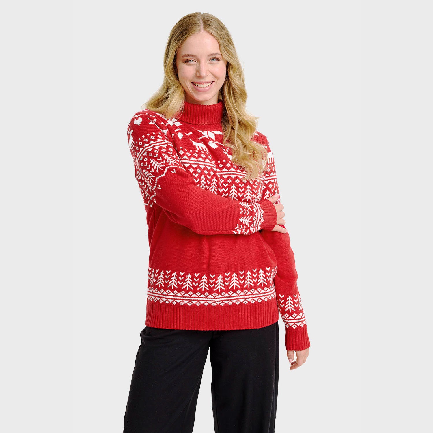 The greenlandish red turtleneck - Dame.